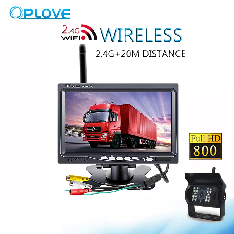 QPLOVE 7-дюймовый 120 градусов автомобильная модель разрешение 2 4 HD G беспроводной Wi-Fi