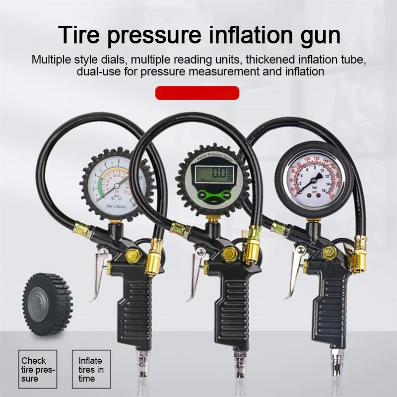 Digital Car Tire Pressure Gauge Gun Type Inflation Monitoring Deflatable Air Compressor Motorcycle SUV Air Pump Tyre Repair Tool
Digital Car Tire Pressure Gauge Gun Type Inflation Monitoring Deflatable Air Compressor Motorcycle SUV Air Pump Tyre Repair Tool