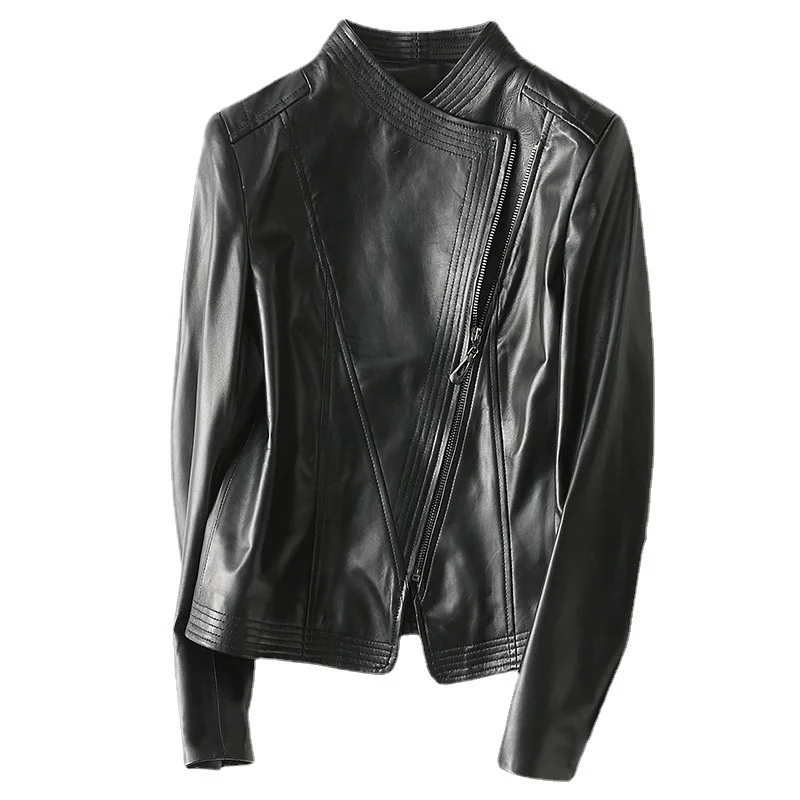 Leather Jacket Women's short dress stand collar slim fit Haining locomotive sheep leather jacket new autumn and winter
Leather Jacket Women's short dress stand collar slim fit Haining locomotive sheep leather jacket new autumn and winter