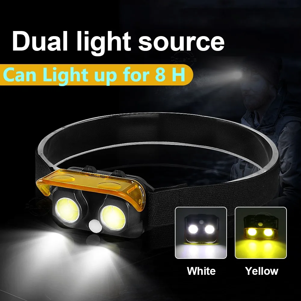 Светодиодный налобный фонарь переносной налобный фонарь Usb Налобный фонарик фонарь 2 COB желтый свет двойной источник света Открытый Кемпинг...
Светодиодный налобный фонарь переносной налобный фонарь Usb Налобный фонарик фонарь 2 COB желтый свет двойной источник света Открытый Кемпинг...