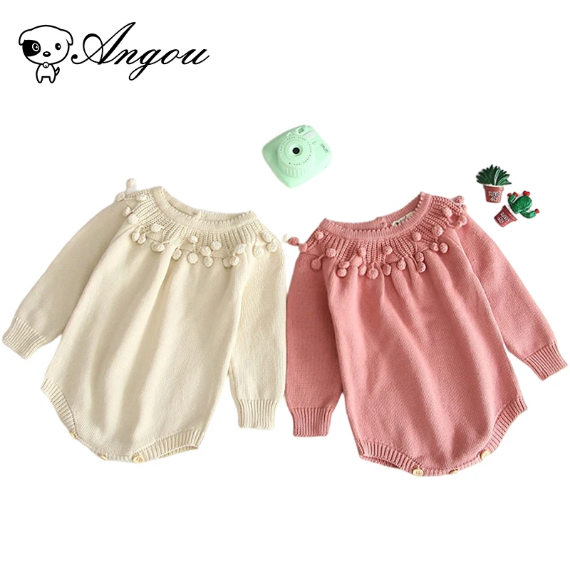 Angou Autumn Infant Baby Girls Rompers Handmade Bubble Long Sleeve Jumpsuit Newborn Knitted Romper Pure Color Baby Girl Clothes
Angou Autumn Infant Baby Girls Rompers Handmade Bubble Long Sleeve Jumpsuit Newborn Knitted Romper Pure Color Baby Girl Clothes