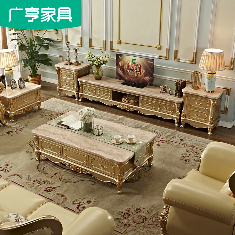 Europe type TV ark of tea table real size combination living room marble wood TV cabinet door champagne gold base cabinet
Europe type TV ark of tea table real size combination living room marble wood TV cabinet door champagne gold base cabinet