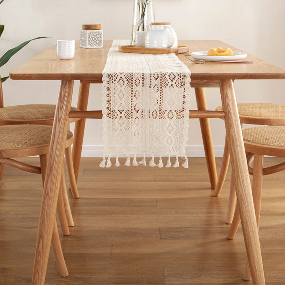 Crochet Lace Nordic Romance Table Runner Macrame Table Runner with Tassels for Cafe Home Wedding Party Kitchen Table Decor
Crochet Lace Nordic Romance Table Runner Macrame Table Runner with Tassels for Cafe Home Wedding Party Kitchen Table Decor