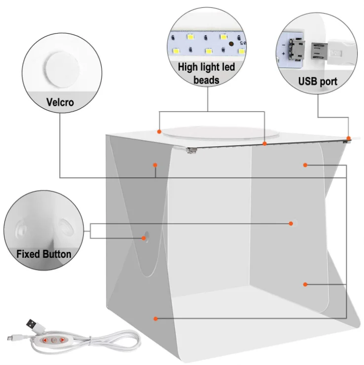 Foldable Photo Studio Box Portable Shooting Tent Kit Adjustable Brightness for Product Display photo photo photo photo photo
Foldable Photo Studio Box Portable Shooting Tent Kit Adjustable Brightness for Product Display photo photo photo photo photo