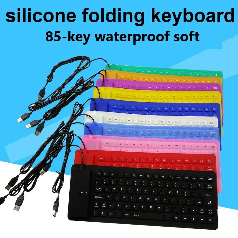 85-key portable mini USB multi-language waterproof soft silicone gaming keyboard tablet computer foldable keyboard laptop
85-key portable mini USB multi-language waterproof soft silicone gaming keyboard tablet computer foldable keyboard laptop