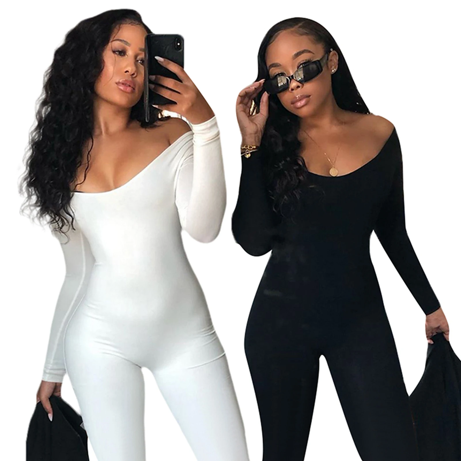 hirigin New Fashion Long Sleeve Bodycon Long Pants Jumpsuit Female 2021 Solid Color Deep V-neck Front Sexy Jumpsuit Romper
hirigin New Fashion Long Sleeve Bodycon Long Pants Jumpsuit Female 2021 Solid Color Deep V-neck Front Sexy Jumpsuit Romper