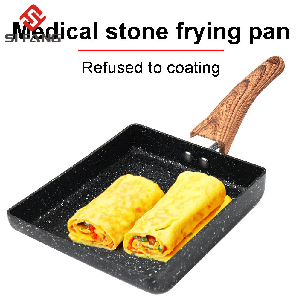 1pc Frying Pan Tamagoyaki Omelette Black Non-Stick Pan Fry Egg Pan Pancake Pot Cookware Use for Gas Cooker
1pc Frying Pan Tamagoyaki Omelette Black Non-Stick Pan Fry Egg Pan Pancake Pot Cookware Use for Gas Cooker