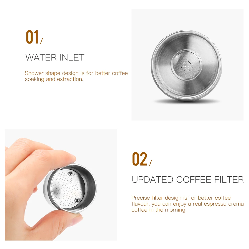 ICafilas Refillable capsule pod resuable Filter cup fit for illy X Y TYPE Coffee Machine Metal Stainless Steel Coffee capsule
ICafilas Refillable capsule pod resuable Filter cup fit for illy X Y TYPE Coffee Machine Metal Stainless Steel Coffee capsule