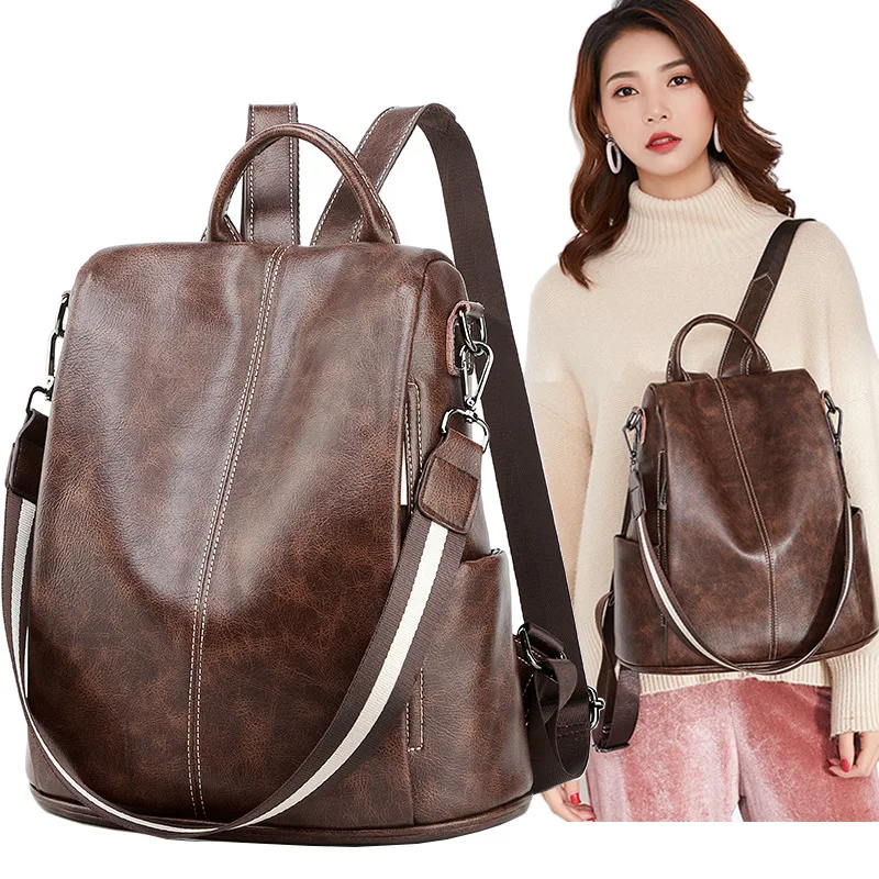 Fashion anti-theft backpack female 2020 New Waterproof soft leather retro multi-function travel bag modern lady banquet bags
Fashion anti-theft backpack female 2020 New Waterproof soft leather retro multi-function travel bag modern lady banquet bags
