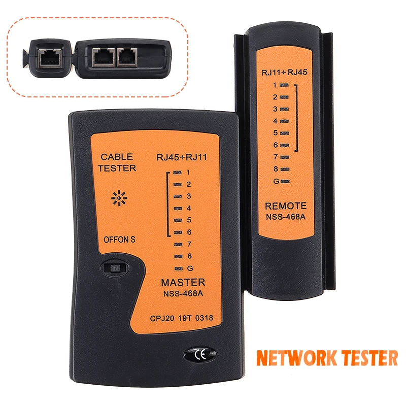 Network Cable Tester RJ45 RJ11 RJ12 UTP Lan Cable Detector Network Repair Tool For Detect Network Faulty Short Circuits
Network Cable Tester RJ45 RJ11 RJ12 UTP Lan Cable Detector Network Repair Tool For Detect Network Faulty Short Circuits