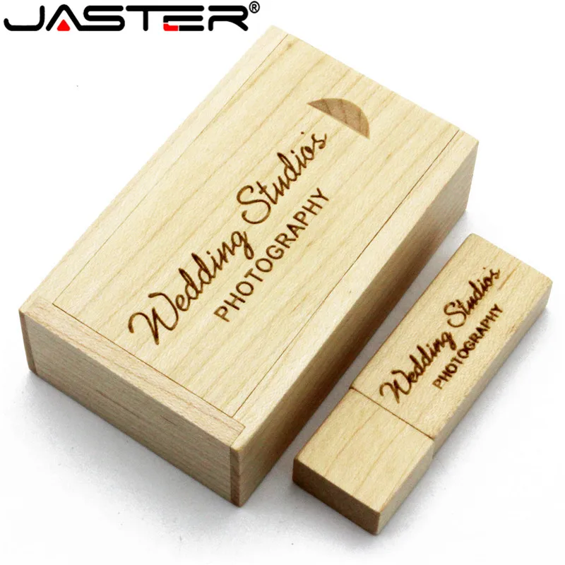 Деревянный бамбуковый usb-накопитель JASTER USB2.0 с коробкой usb-флеш-накопитель личный