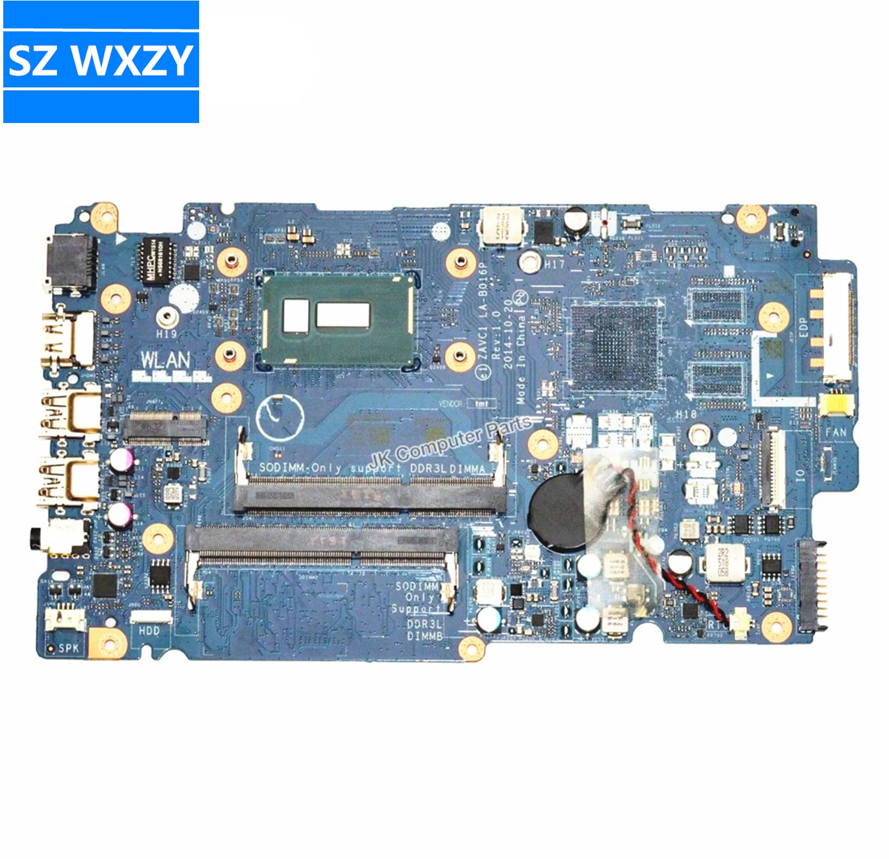 Для Dell Inspiron 15 5548 материнская плата для ноутбука DDR3L с i5-5200U 2 Ghz CPU ZAVC1 LA-B016P MB 100%