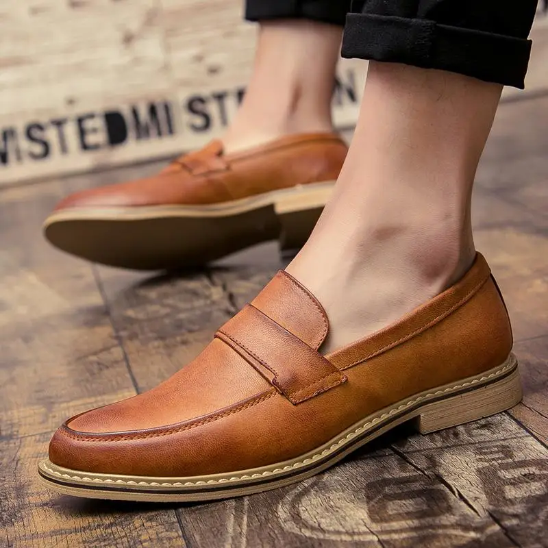 

9 Color Men Shoes Fashion Leather Doug Casual Flat Tassels Slip-On Driver Dress Loafers Pointed Toe Moccasin Wedding Shoes