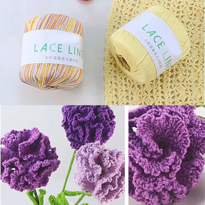 1 Roll Gradient Colorful Cotton Lace Line DIY Hand Knitting Yarn Crochet Sewing Thread for Dress Sweater Scarf Cushion
1 Roll Gradient Colorful Cotton Lace Line DIY Hand Knitting Yarn Crochet Sewing Thread for Dress Sweater Scarf Cushion