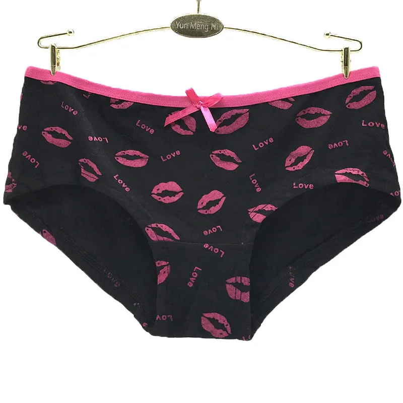 6pcs/lot Lip Print Panties Love Print Women Underwear Cotton Breathable Lady Briefs Mid-Rise Bow Underpants 40
6pcs/lot Lip Print Panties Love Print Women Underwear Cotton Breathable Lady Briefs Mid-Rise Bow Underpants 40