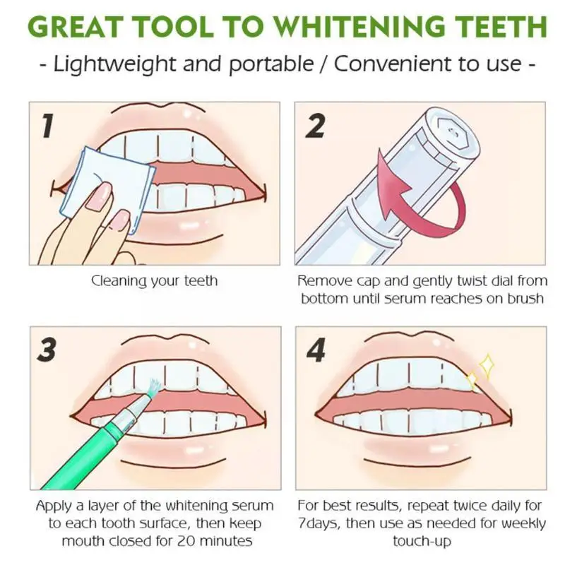 Teeth Whitening Pen Cleaning Remove Tooth Plaque Stains Whitening Gel Dental Hygiene I6T4
Teeth Whitening Pen Cleaning Remove Tooth Plaque Stains Whitening Gel Dental Hygiene I6T4