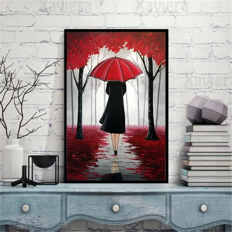 Modern Wall Art Purple Red Umbrella Girl in Rain Posters and Prints Home Corridor Decor Canvas Oil Painting Wall Picture Unframe
Modern Wall Art Purple Red Umbrella Girl in Rain Posters and Prints Home Corridor Decor Canvas Oil Painting Wall Picture Unframe