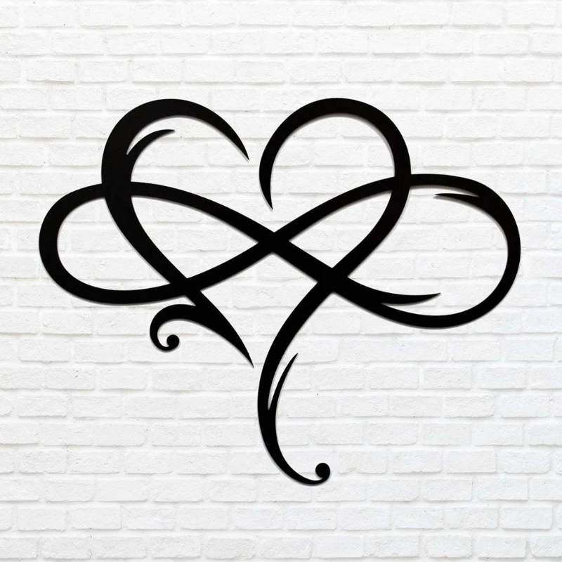 Metal Infinity Heart Sign Wall Pendant Art Love Wall Sign Metal Wall Decor for Bedroom Living Room Home Door Household
Metal Infinity Heart Sign Wall Pendant Art Love Wall Sign Metal Wall Decor for Bedroom Living Room Home Door Household
