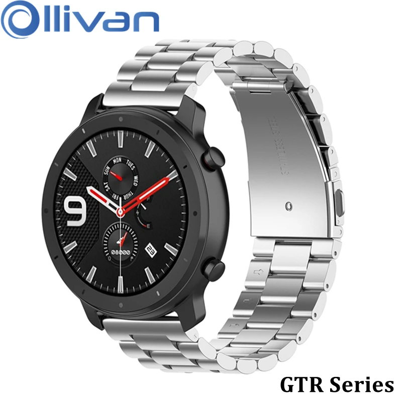 Ремешок OLLIVAN для часов из нержавеющей стали Xiaomi Amazfit GTR 42/47 мм браслет 2 2e 42 47