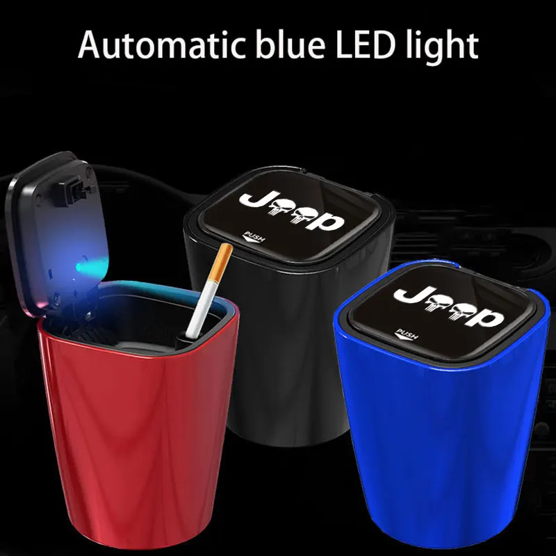 Car Ashtray Metal Liner Windproof Bag With Blue LED Light Smoking Portable Chimney For JEEP Grand Cherokee Commander Renegad
Car Ashtray Metal Liner Windproof Bag With Blue LED Light Smoking Portable Chimney For JEEP Grand Cherokee Commander Renegad