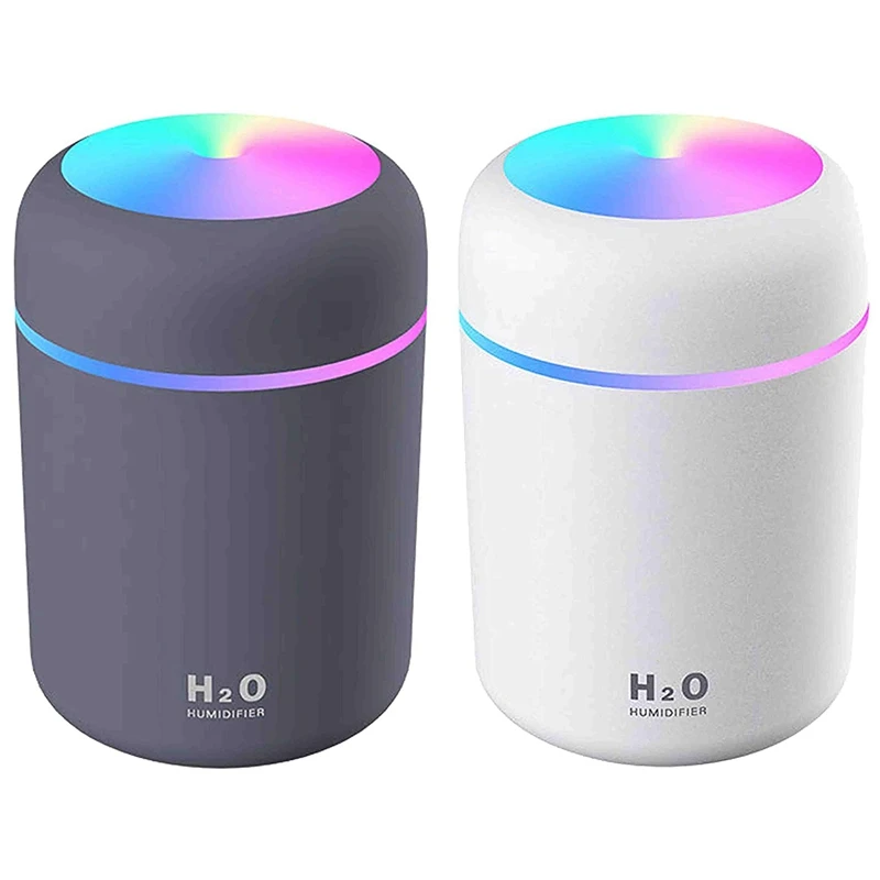 Портативный Миниатюрный увлажнитель-2 упаковки, USB, Цветной тихий персональный увлажнитель-диффузор с ночником-Для дома и автомобиля 
Портативный Миниатюрный увлажнитель-2 упаковки, USB, Цветной тихий персональный увлажнитель-диффузор с ночником-Для дома и автомобиля