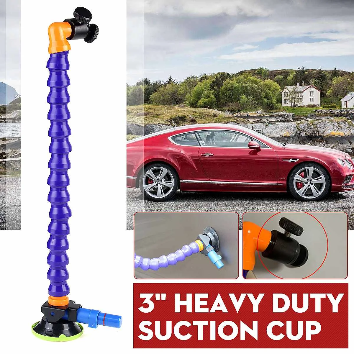 Heavy Duty 3 inch Hand Pump Suction Cup With Flexible Gooseneck Pipe 360 Degree Tripod Head for Dent Repair LED Lamp Holder
Heavy Duty 3 inch Hand Pump Suction Cup With Flexible Gooseneck Pipe 360 Degree Tripod Head for Dent Repair LED Lamp Holder