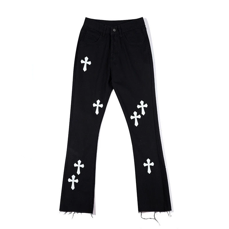New Cross Jeans For Men/Women 2021 High Street Black Jeans Homme Loose Boot-cut Vibe Black Hearts Denim Pants Moto Trouses
New Cross Jeans For Men/Women 2021 High Street Black Jeans Homme Loose Boot-cut Vibe Black Hearts Denim Pants Moto Trouses