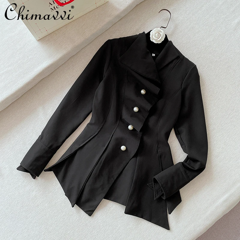 Fashion Pleated Design Irregular Slit Hem Blazer 2021 Fall Women's Clothing Single Breasted Slim Fit Versatile Tops Coat
Fashion Pleated Design Irregular Slit Hem Blazer 2021 Fall Women's Clothing Single Breasted Slim Fit Versatile Tops Coat