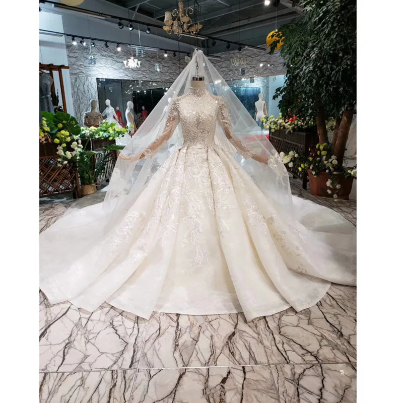 BGW HT42814 Luxury Wedding Dresses Long Sleeve Handmade Flowers Appliques High Neck Wedding Gown 2020 Fashion Vestido De Noiva
BGW HT42814 Luxury Wedding Dresses Long Sleeve Handmade Flowers Appliques High Neck Wedding Gown 2020 Fashion Vestido De Noiva