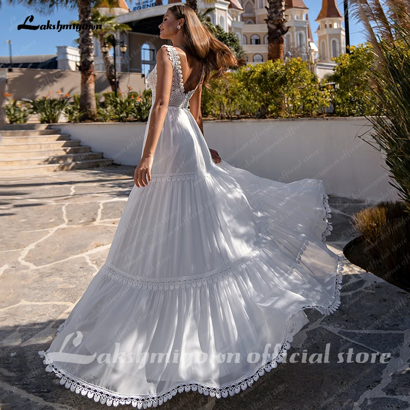 Chic Lace Chiffon Bridal Wedding Dresses white Summer Satin A-Line Bohemian Wedding Dress Robe Mariage 2021
Chic Lace Chiffon Bridal Wedding Dresses white Summer Satin A-Line Bohemian Wedding Dress Robe Mariage 2021