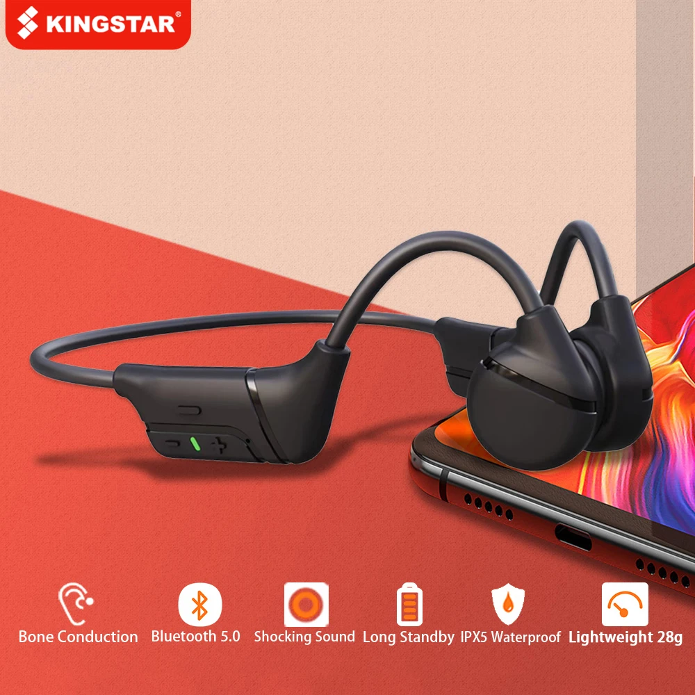 Беспроводные наушники KINGSTAR V12 с костной проводимостью, Bluetooth-совместимые наушники 5,0, подвесные наушники, водонепроницаемая Спортивная гарн...
Беспроводные наушники KINGSTAR V12 с костной проводимостью, Bluetooth-совместимые наушники 5,0, подвесные наушники, водонепроницаемая Спортивная гарн...