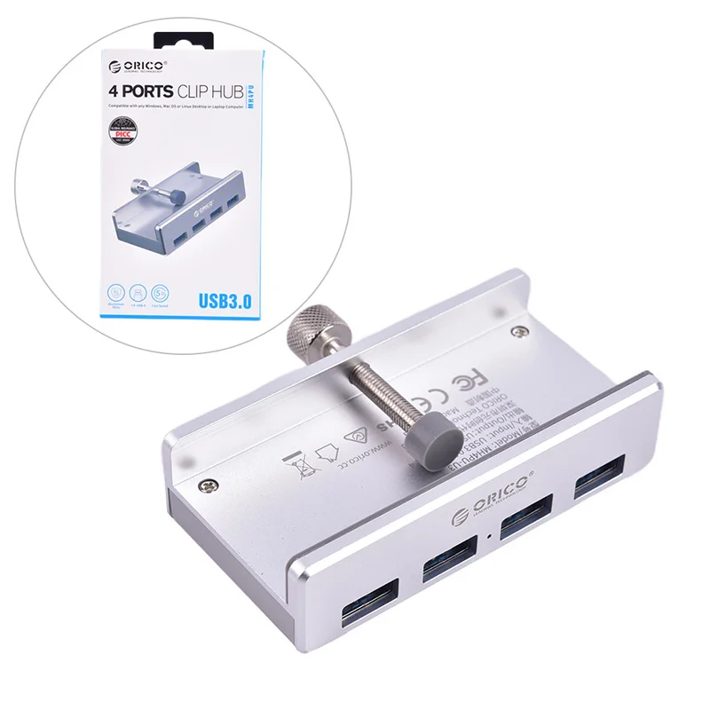 USB Hub Aluminum External 4Ports USB 3.0 Usb Splitter with 10-30mm Adjustable Clip for Macbook Air Laptop PC Computer Hubs
USB Hub Aluminum External 4Ports USB 3.0 Usb Splitter with 10-30mm Adjustable Clip for Macbook Air Laptop PC Computer Hubs