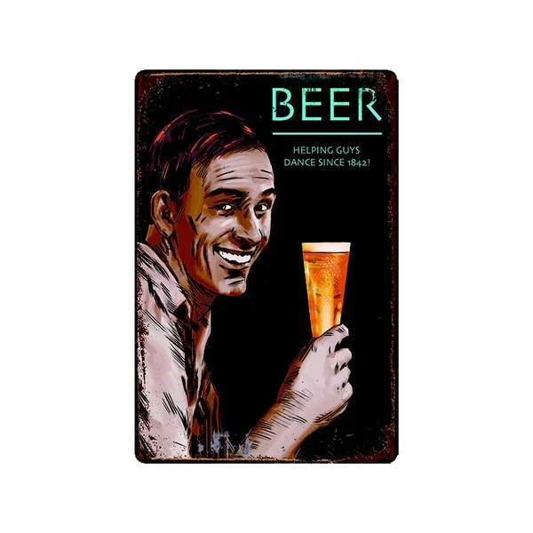 BEER helping guys dance with 1842 metal Tin Sign 20*30 cm Decor Bar Pub Home Vintage Retro Poster sticker
BEER helping guys dance with 1842 metal Tin Sign 20*30 cm Decor Bar Pub Home Vintage Retro Poster sticker