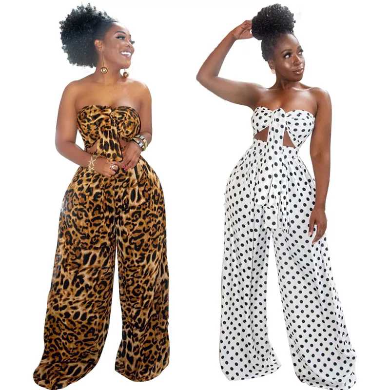 Sexy leopard two piece set suit women summer polka dot 2 piece set off shoulder crop top+long wide leg pants matching set outfit
Sexy leopard two piece set suit women summer polka dot 2 piece set off shoulder crop top+long wide leg pants matching set outfit
