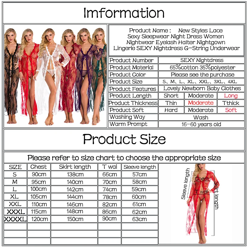 New Styles Lace Sexy Sleepwear Night Dress Women Nightwear Eyelash Halter Nightgown Lingerie SEXY Nightdress G-String Underwear
New Styles Lace Sexy Sleepwear Night Dress Women Nightwear Eyelash Halter Nightgown Lingerie SEXY Nightdress G-String Underwear