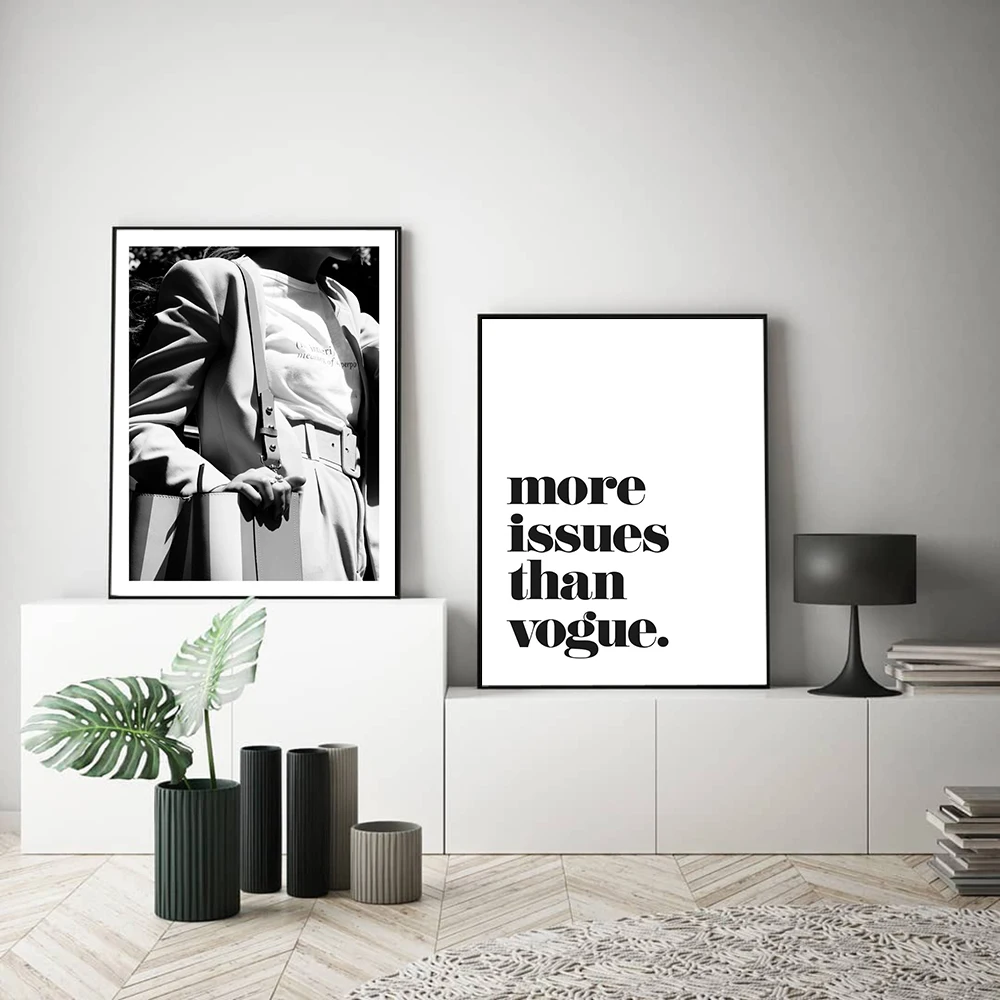Modern Black White Fashion Girl Posters and Prints English Letter Canvas Painting Wall Pictures For Living Room Home Art Decor
Modern Black White Fashion Girl Posters and Prints English Letter Canvas Painting Wall Pictures For Living Room Home Art Decor
