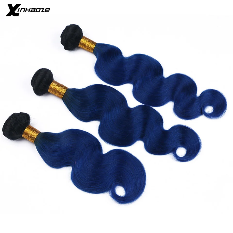 XInhaoze Brazilian Body Wave 3 Bundles With Lace Closure Two Tone Blue Bundles With Closure Ombre Remy Human Hair
XInhaoze Brazilian Body Wave 3 Bundles With Lace Closure Two Tone Blue Bundles With Closure Ombre Remy Human Hair