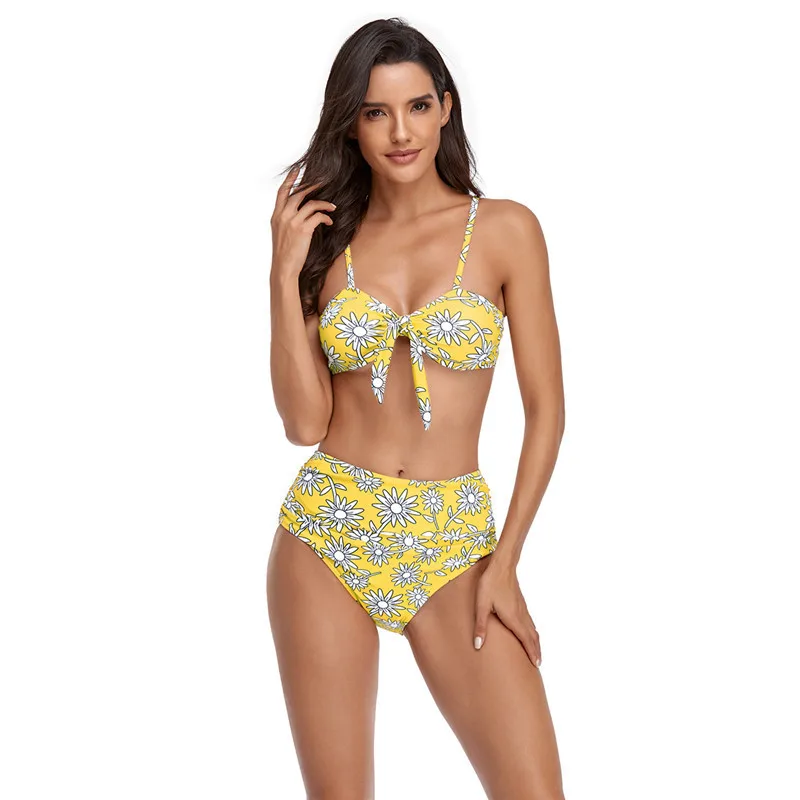 2021 new European and American sexy bowknot floral halter strap bikini swimsuit foreign trade
2021 new European and American sexy bowknot floral halter strap bikini swimsuit foreign trade