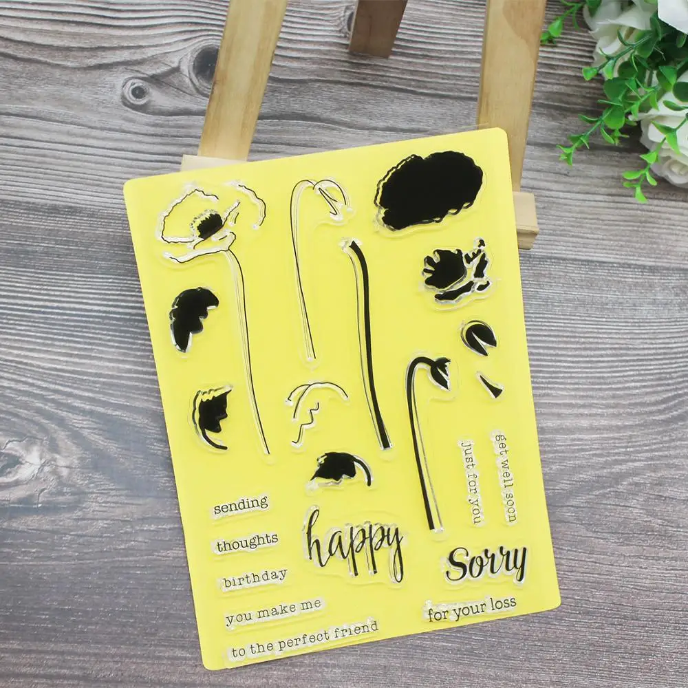 YRX1676 Flower Letter Transparent Clear Stamp DIY Scrapbook Happy birthday you make me photo greeting card crafts 
YRX1676 Flower Letter Transparent Clear Stamp DIY Scrapbook Happy birthday you make me photo greeting card crafts