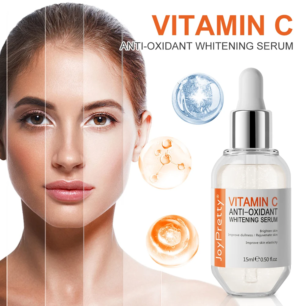 Hot Sale 15ml Pure Vitamin C Face Serum Anti-Oxidant Whitening Serum Reduce Dullness Dryness Moisturizing Essence Skin Care
Hot Sale 15ml Pure Vitamin C Face Serum Anti-Oxidant Whitening Serum Reduce Dullness Dryness Moisturizing Essence Skin Care