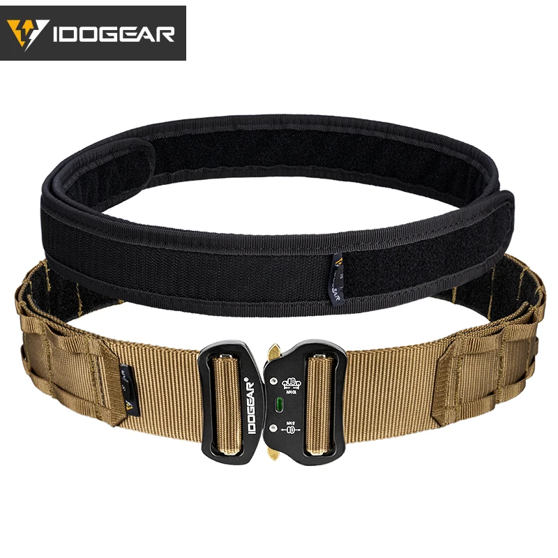 IDOGEAR Тактический 2 дюймовый боевой ремень с быстроразъемной пряжкой MOLLE для охоты