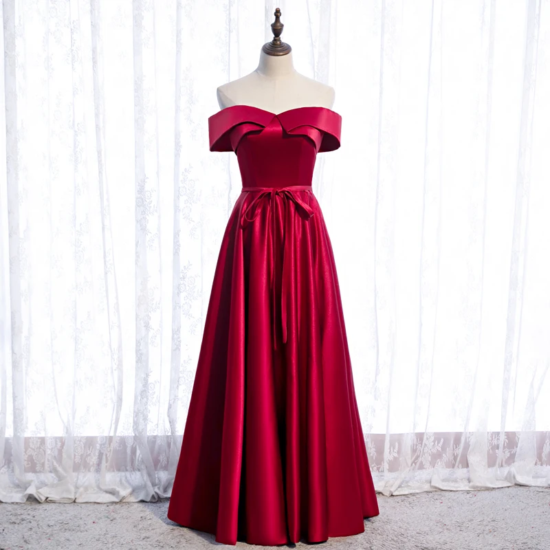 Boat Neck Lace Up Evening Dress Off The Shoulder Empire Short Sleeve A-Line Simple Floor-Length Party Formal Dresses Woman B1214
Boat Neck Lace Up Evening Dress Off The Shoulder Empire Short Sleeve A-Line Simple Floor-Length Party Formal Dresses Woman B1214