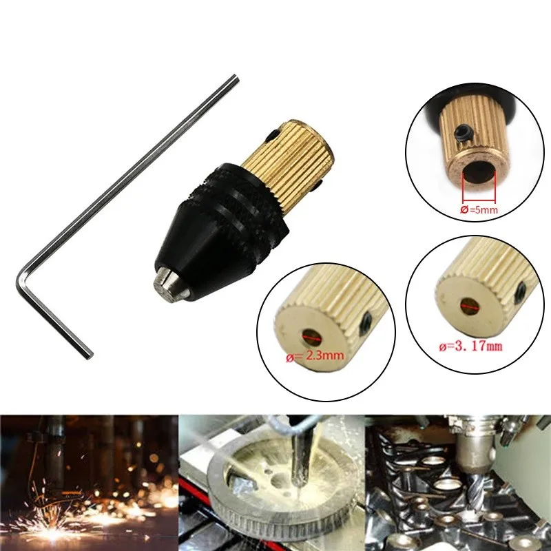 Electric Drill Woodworking Brass Drill Chuck Tail Hole 2.35-3.17mm Quick Chuck For Mini Tool With Wrench Allen Wrench Set
Electric Drill Woodworking Brass Drill Chuck Tail Hole 2.35-3.17mm Quick Chuck For Mini Tool With Wrench Allen Wrench Set