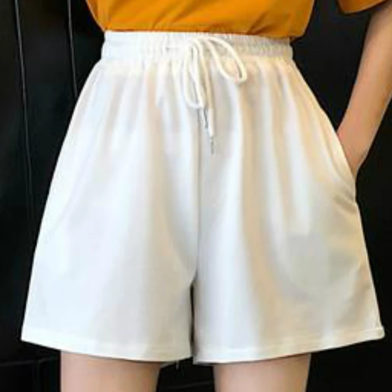 Shorts Womens Summer Korean-style Wide Leg Loose Students Elastic Waist High Black White Leisure Workout Teens Trouser All-match
Shorts Womens Summer Korean-style Wide Leg Loose Students Elastic Waist High Black White Leisure Workout Teens Trouser All-match