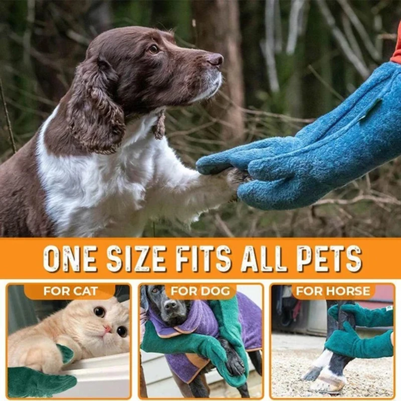Super Absorbent Pet Drying Mitts Microfiber Pet Bath Towels Convenient Forearm Length for Drying Dogs Cats Horse Coat LB88
Super Absorbent Pet Drying Mitts Microfiber Pet Bath Towels Convenient Forearm Length for Drying Dogs Cats Horse Coat LB88