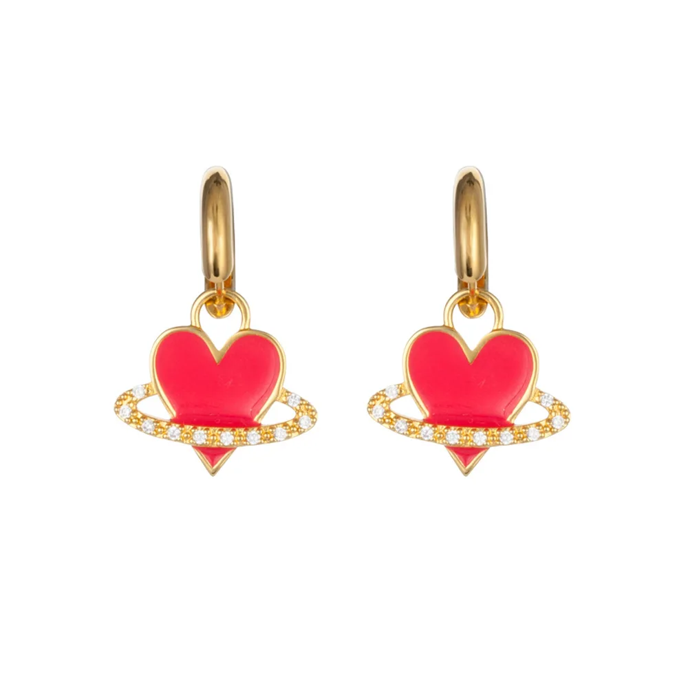 Universe Planet Earrings for Women Enamel Zircon Heart Crystal Pendant Earring Cute Planet Heart Ear ring Jewelry Christmas Gits
Universe Planet Earrings for Women Enamel Zircon Heart Crystal Pendant Earring Cute Planet Heart Ear ring Jewelry Christmas Gits
