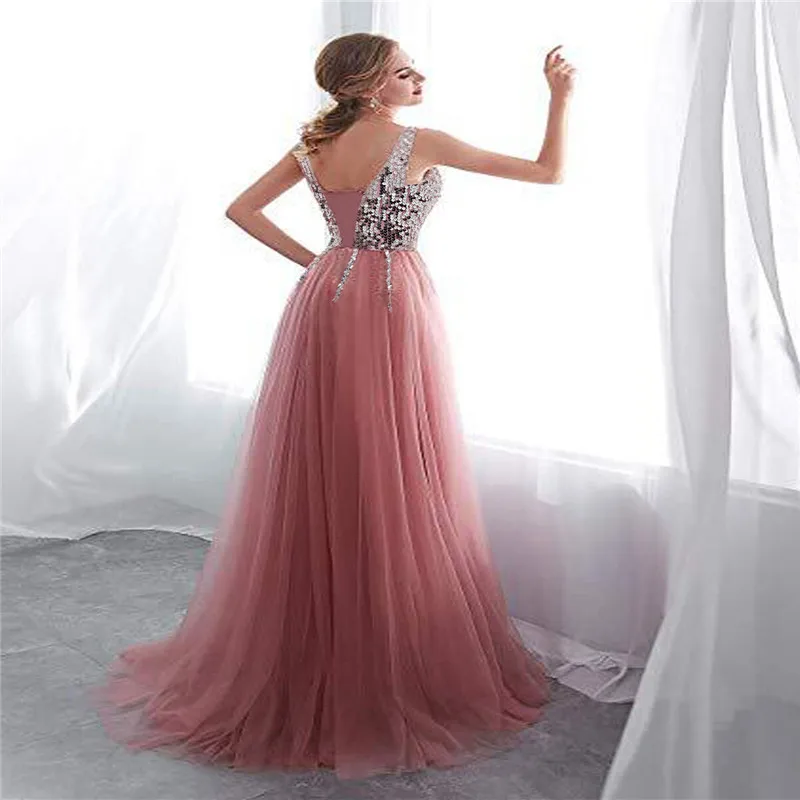 Women Pretty Sexy Bridesmaid Dresses Wedding Sequined V-Neck Split Sleeveless Sparkle Sequin Long Dress Evening Party
Women Pretty Sexy Bridesmaid Dresses Wedding Sequined V-Neck Split Sleeveless Sparkle Sequin Long Dress Evening Party
