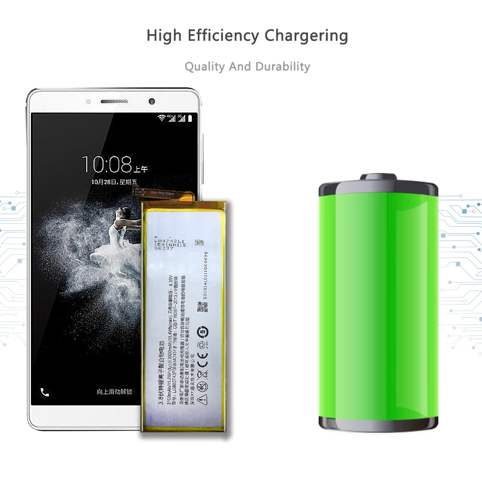 For ZTE Nubia Z7 Max NX505J Z7max 3100mAh Rechargeable Lithium Polymer Battery Li3830T43P3hB34243 For ZTE Nubia Z7 Max NX505J Z7
For ZTE Nubia Z7 Max NX505J Z7max 3100mAh Rechargeable Lithium Polymer Battery Li3830T43P3hB34243 For ZTE Nubia Z7 Max NX505J Z7