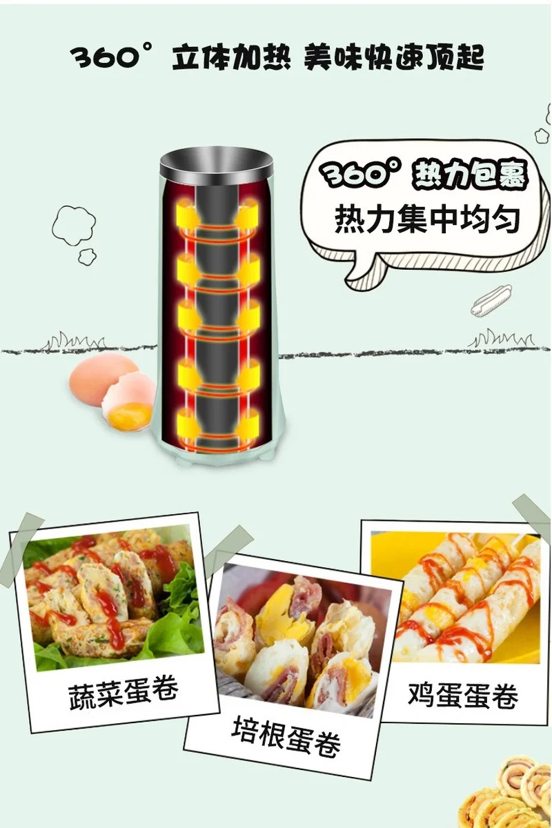 

Pink Bunny Egg Roll Machine Rapid Cooker Electric Automatic Breakfast Steam Cup Steamed Boiler Maker