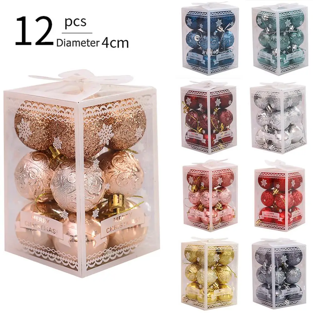 12pcs 4cm Christmas Decorative Ball Festival Lightweight Hanging Balls Shatterproof Tree Pendant Balls Ornaments
12pcs 4cm Christmas Decorative Ball Festival Lightweight Hanging Balls Shatterproof Tree Pendant Balls Ornaments